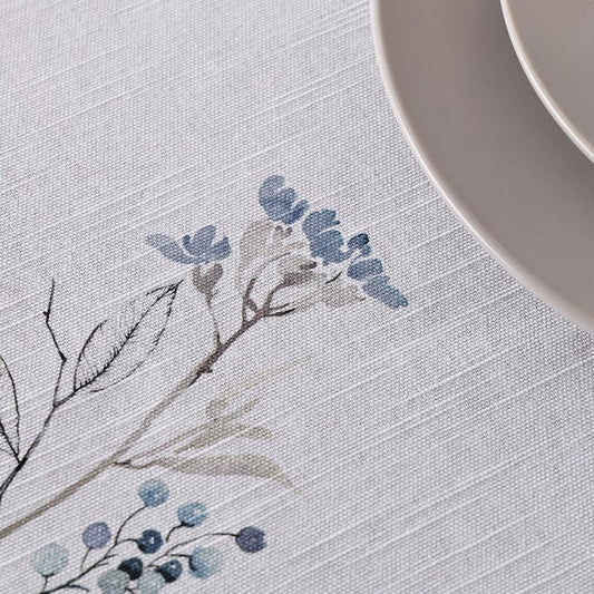 Maison d' Hermine Table Cloth Square Table 100% Cotton 54 x 54 Inches Fall Tablecloth Reusable Everyday Use for Thanksgiving Christmas Decorations Dining Farmhouse Party (Ice Florals)