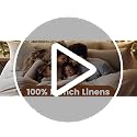 Deep Pocket Linen Sheet Set Queen Size - 4 Piece All-Season Breathable Bed Bedding