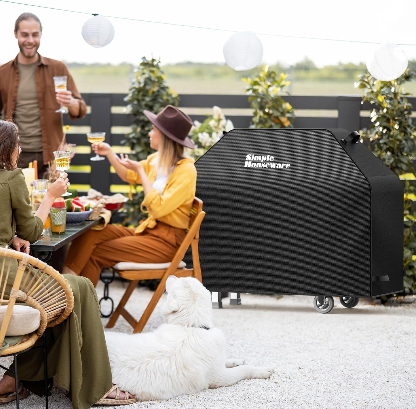 Simple Houseware Heavy-Duty BBQ Gas Grill Cover - 55 in. Waterproof & Weather-Resistant 600D Polyester