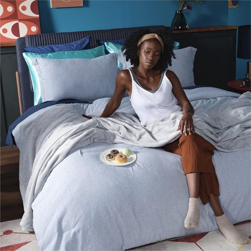 Bedsure GentleSoft Fleece Bed Blanket - Soft, Lightweight, Plush Luxury in Light Grey | Full Size 84x90 Inches
