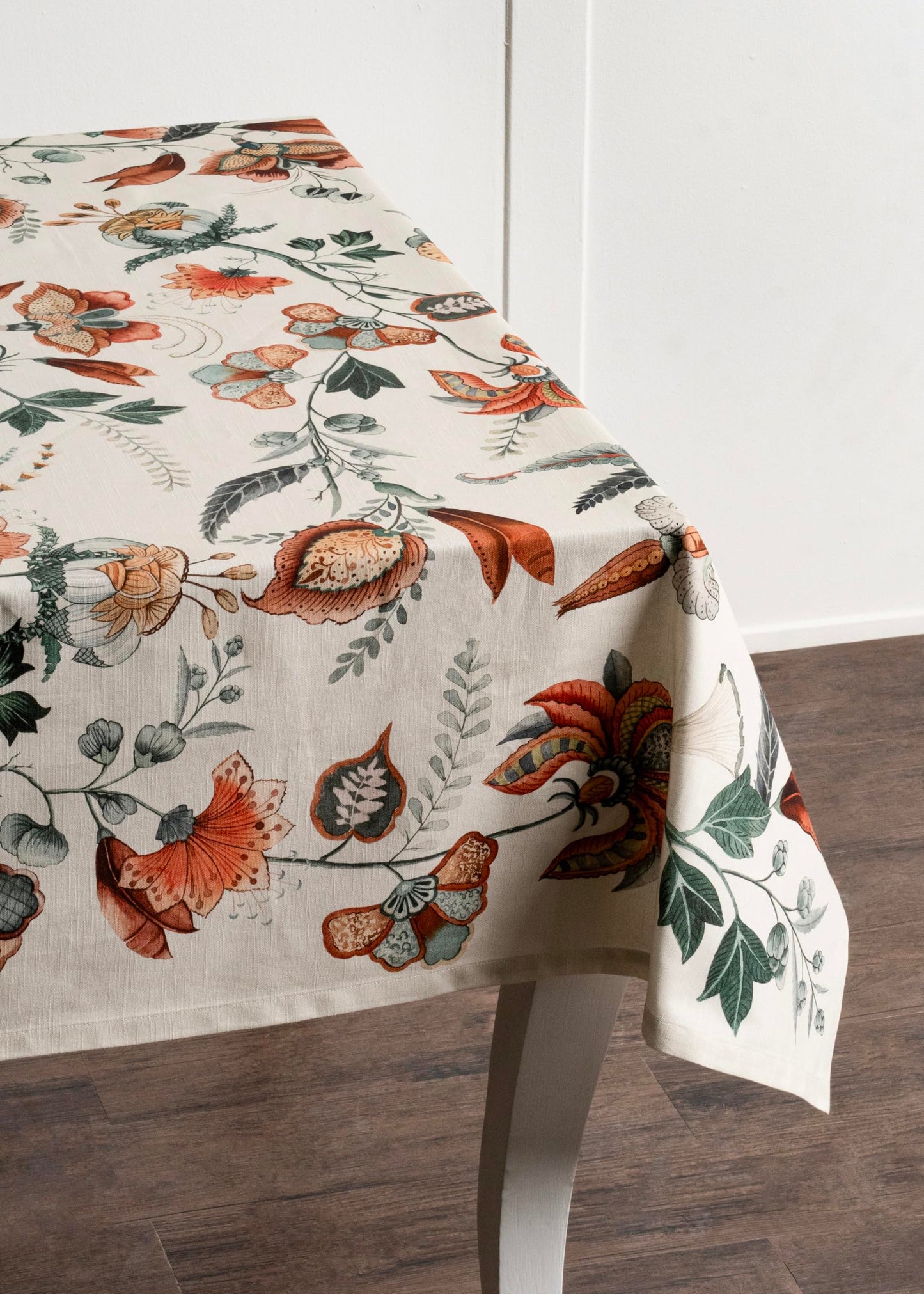 Maison d' Hermine Table Cloth Rectangle Table 100% Cotton 70 x 140 Inches Fall Tablecloth Reusable Everyday Use for Thanksgiving Christmas Decorations Dining Farmhouse Party (Dalida)