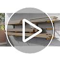 Yellow 4 Pack Lumber Storage Wall Mount Racks - 6-Tier Heavy Duty Garage Shelving