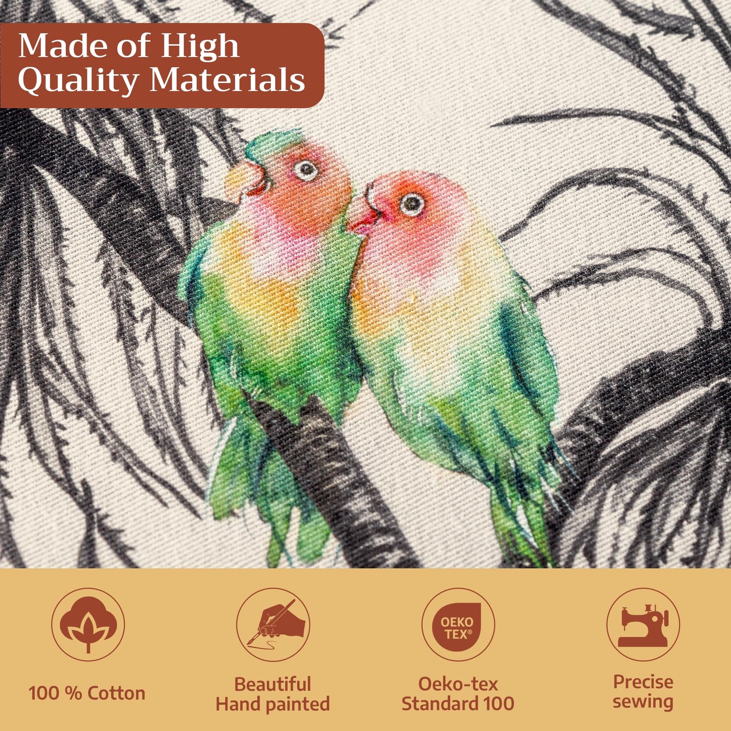 Maison d' Hermine Table Cloth Rectangle Table 100% Cotton 70 x 108 Inches Fall Tablecloth Reusable Everyday Use for Thanksgiving Christmas Decorations Dining Farmhouse Party (Amazonia)