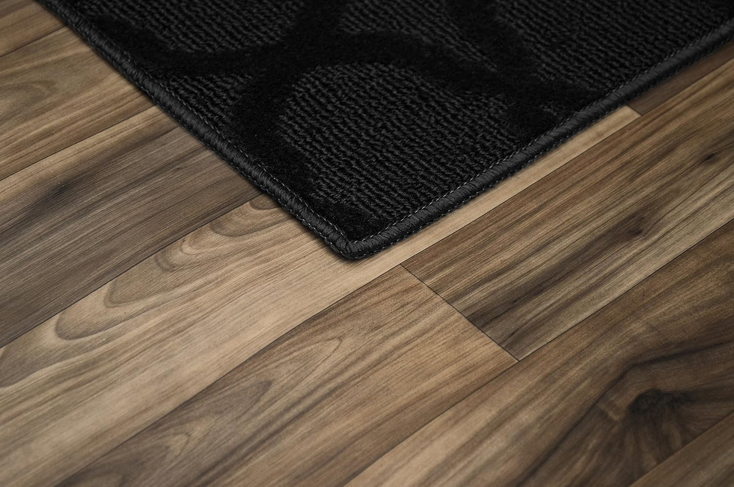 Garland Rug Sparta Non Slip Polypropylene 6 Ft. X 9 Ft. Black Area Rug- Ideal for Living Rooms & Hallways, Stylish & Durable for High-Traffic Areas