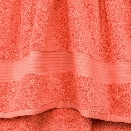 Cotton Paradise 100% Cotton Turkish Washcloth Set - Soft Absorbent 4-Piece Coral Towels