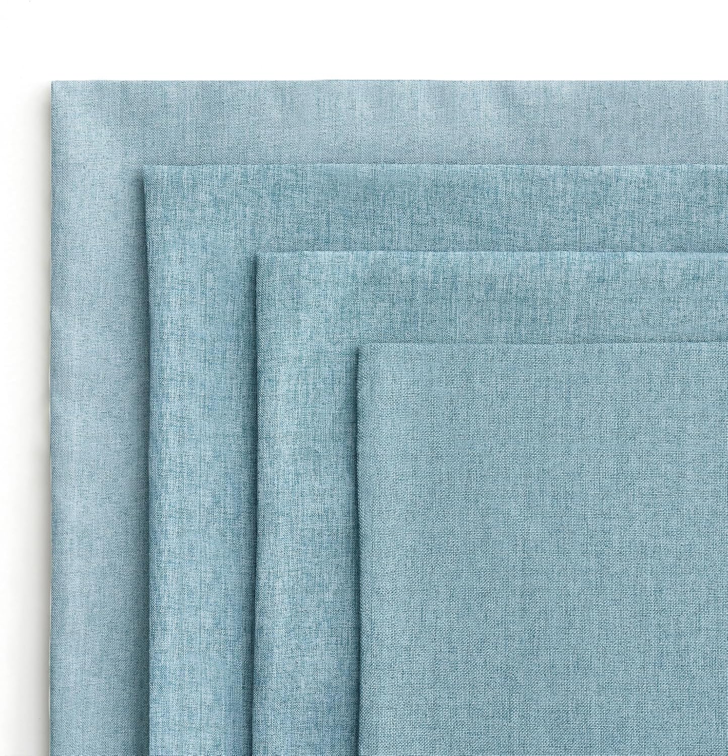 MIULEE Decorative Outdoor Throw Pillow Covers - Waterproof Linen Cushion Cases | 18x18 Inch, Blue Gray (Pack of 4)