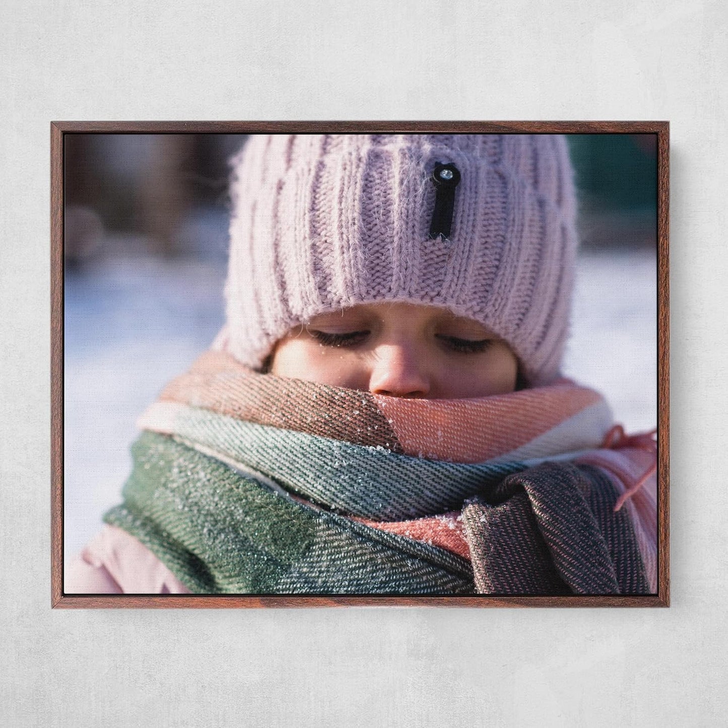 P&L ART. Personalized Custom Canvas Prints: Photo On Canvas Transform Your Photos into Stunning Framed Wall Art Digitally Printed Photo To Canvas Ideal for Home Decor Gifts Keepsakes Walnut 18X24