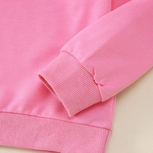 GLIGLITTR Toddler Baby Girls Birthday Outfit 2nd 3rd 4th 5th 6th 7th Bday Party Sweatshirt Chenille Patch Long Sleeve Shirt(Pink,7Years)