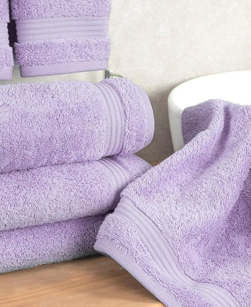 Cotton Paradise Hand Towels - 100% Turkish Cotton, Soft & Absorbent | 4-Piece Lilac Set