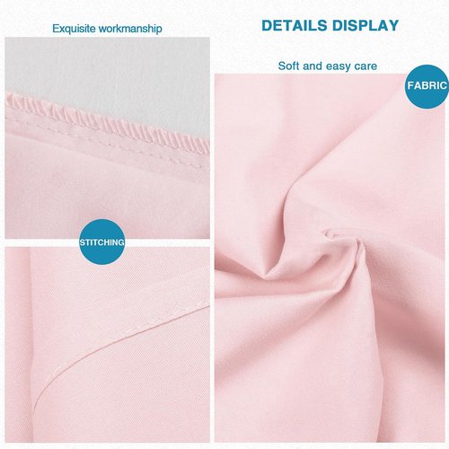 FLXXIE Pillow Cases - Soft Microfiber Queen Pillow Covers | Wrinkle Resistant, 2-Piece Set, Blush Pink 20x30