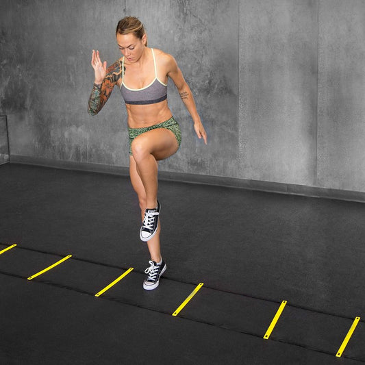 ProsourceFit Speed Agility Ladder for Speed Training and Sports Agility Workouts with Free Carrying Bag, 8 Rung