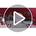 Liacere Red & White Disposable Christmas Plates Set - 175 pcs Party Tableware