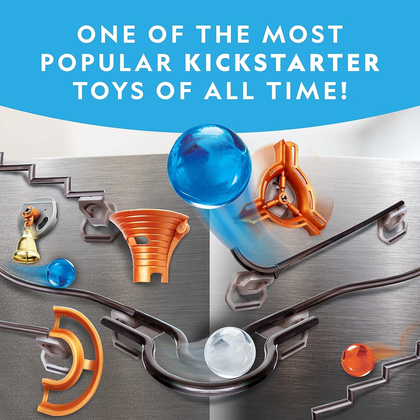 National Geographic Magnetic Marble Run - 75-Piece STEM Building Set for Creative Marble Mazes