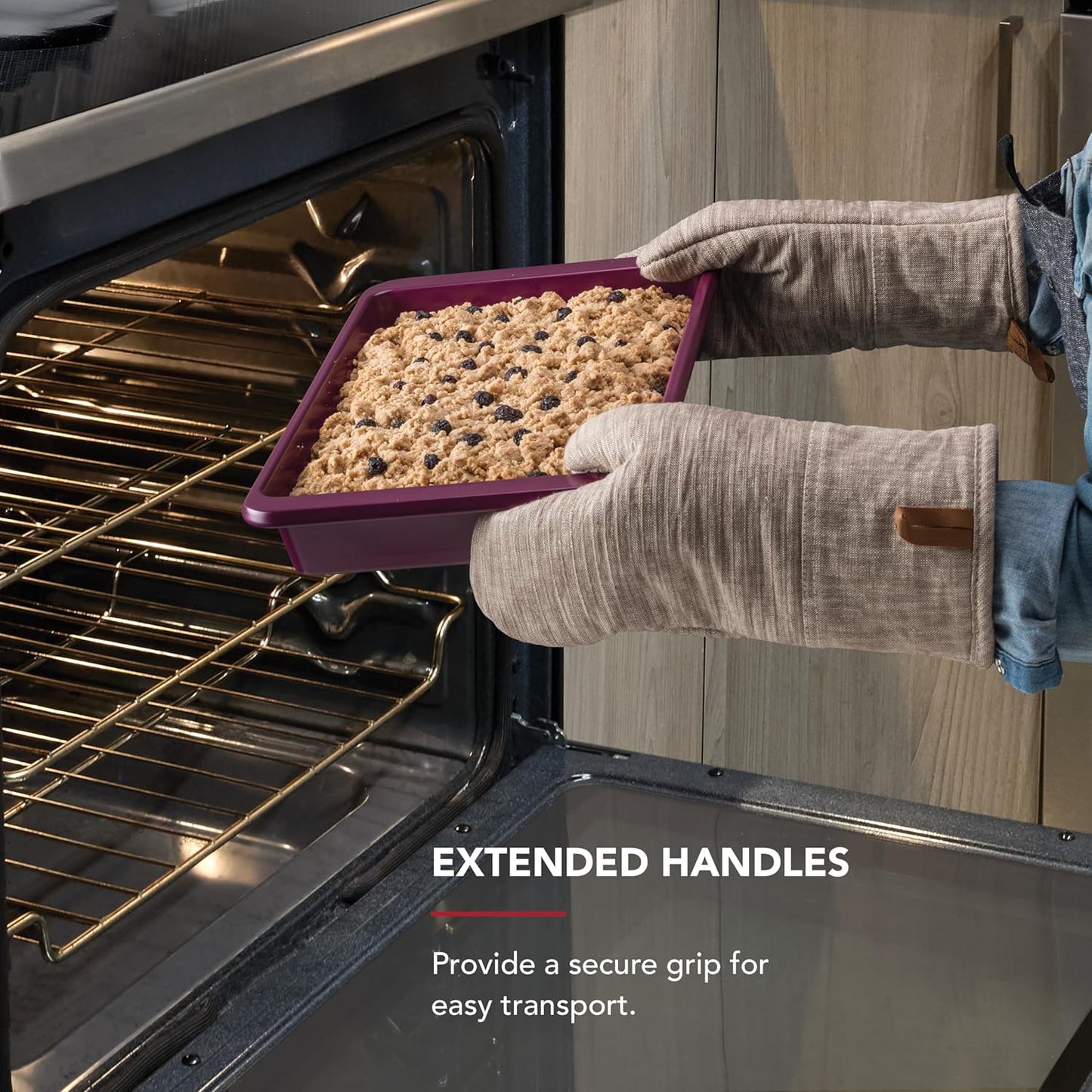 KitchenAid Nonstick Cake Pan - Swiss Engineered Aluminized Steel, Dishwasher Safe, Beetroot, 9 x 13 Inch
