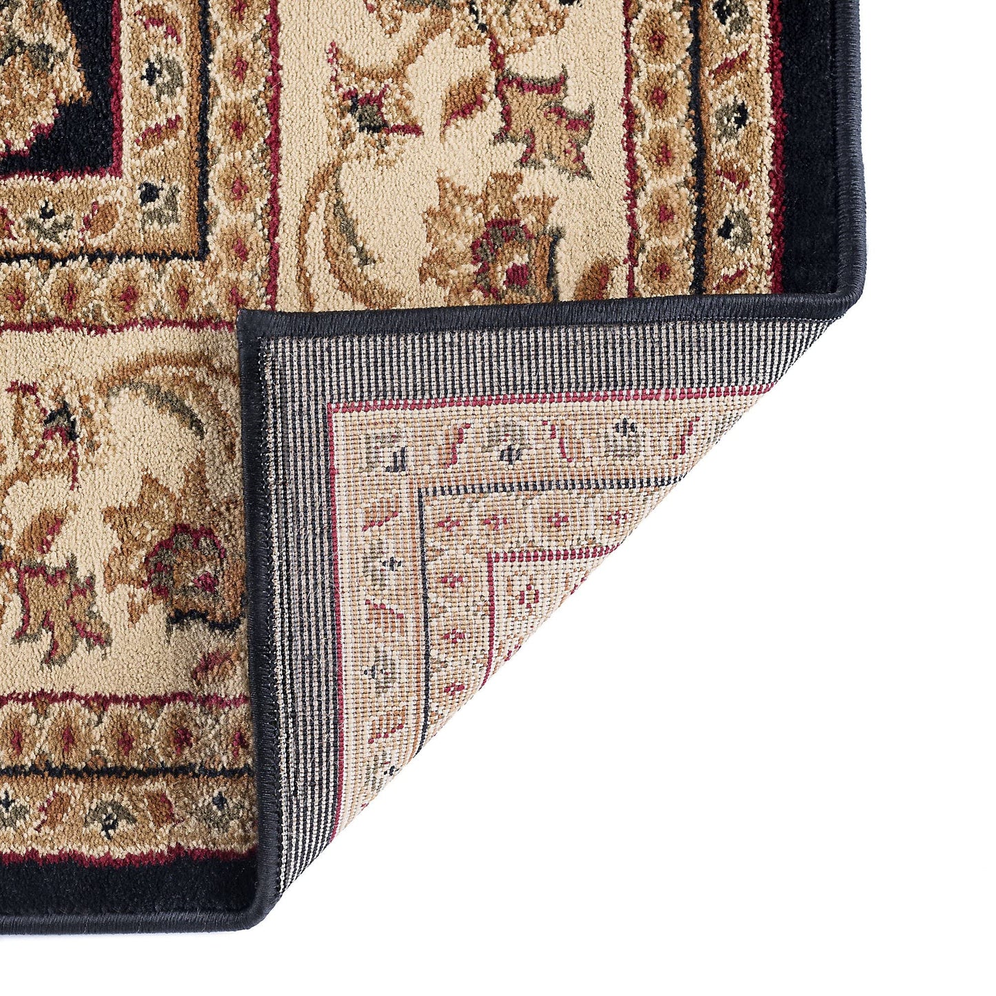 Tayse Black Hallway Runner Rug - Kitchen Rug - Area Rug for Indoor Entryway Walkway - Contemporary Carpet, 2'3'' x 10', SNS4723 2x10