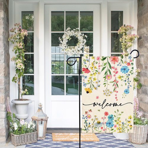 Baccessor Floral Garden Flag - Double-Sided Spring Design, 12.5x18 Inch, Perfect for Outdoor Decor