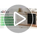NIUBEE Acrylic Clear Utensil Silverware Tray for Drawer - Expandable & Adjustable