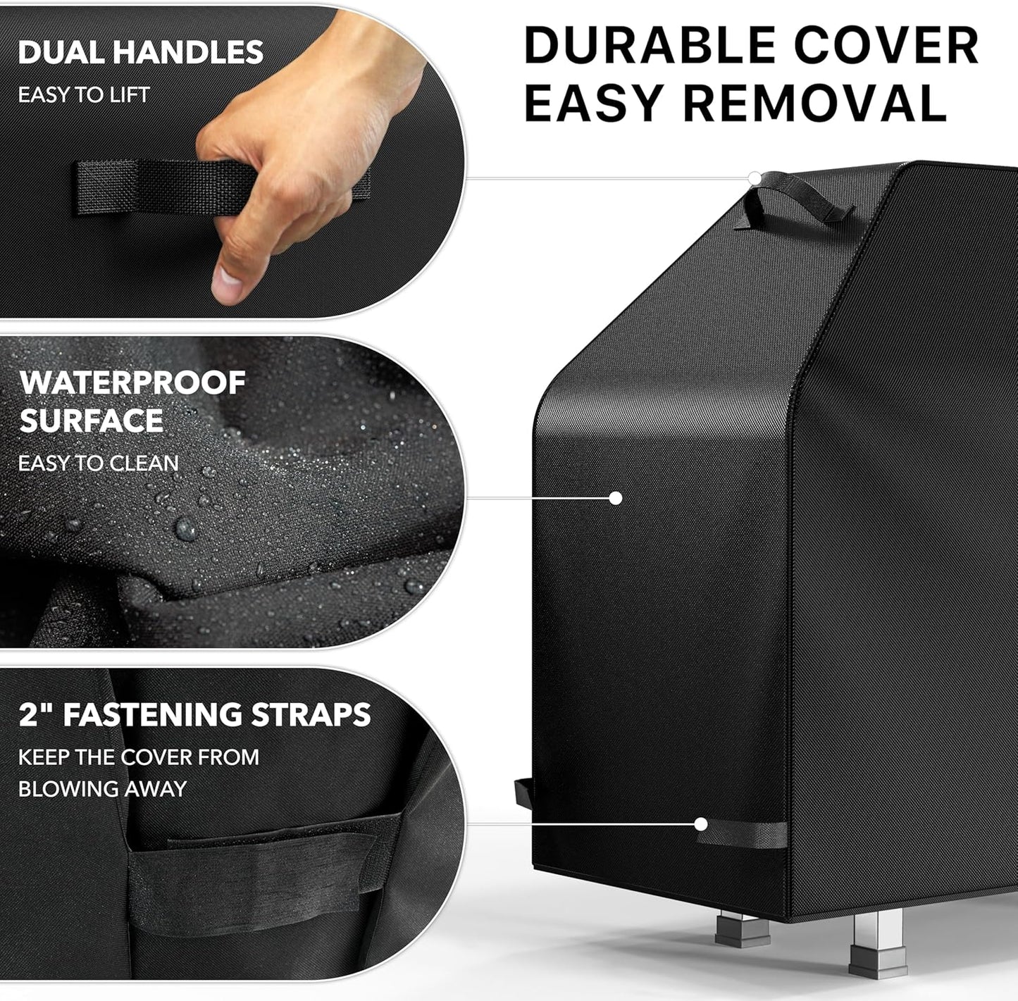 Simple Houseware Heavy-Duty BBQ Gas Grill Cover - 55 in. Waterproof & Weather-Resistant 600D Polyester