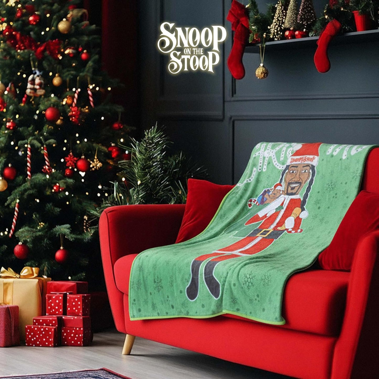 Snoop Dogg Christmas Throw Blanket - Cozy 50" x 60" Soft Fleece for Couch | Perfect Secret Santa Gift