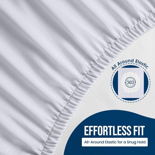 Full Size Mattress Protector Waterproof 14 Pack, Premium 200 GSM Terry Mattress Cover, Soft & Breathable Bed Cover, Fitted Sheet Style Stretchable Deep Pockets 15" by Utopia Bedding (White)