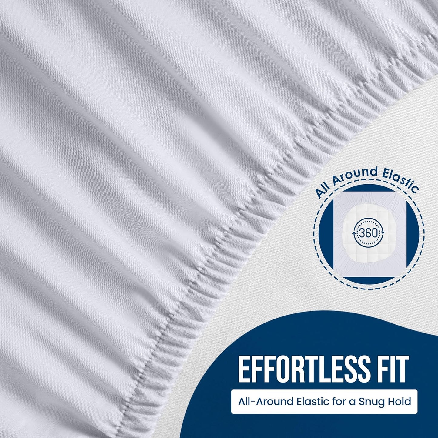 Utopia Bedding Waterproof Mattress Protector Super Queen Size, Premium 200 GSM Terry Mattress Cover, Soft & Breathable Bed Cover, Fitted Sheet Style with Stretchable Deep Pockets 17" (White)