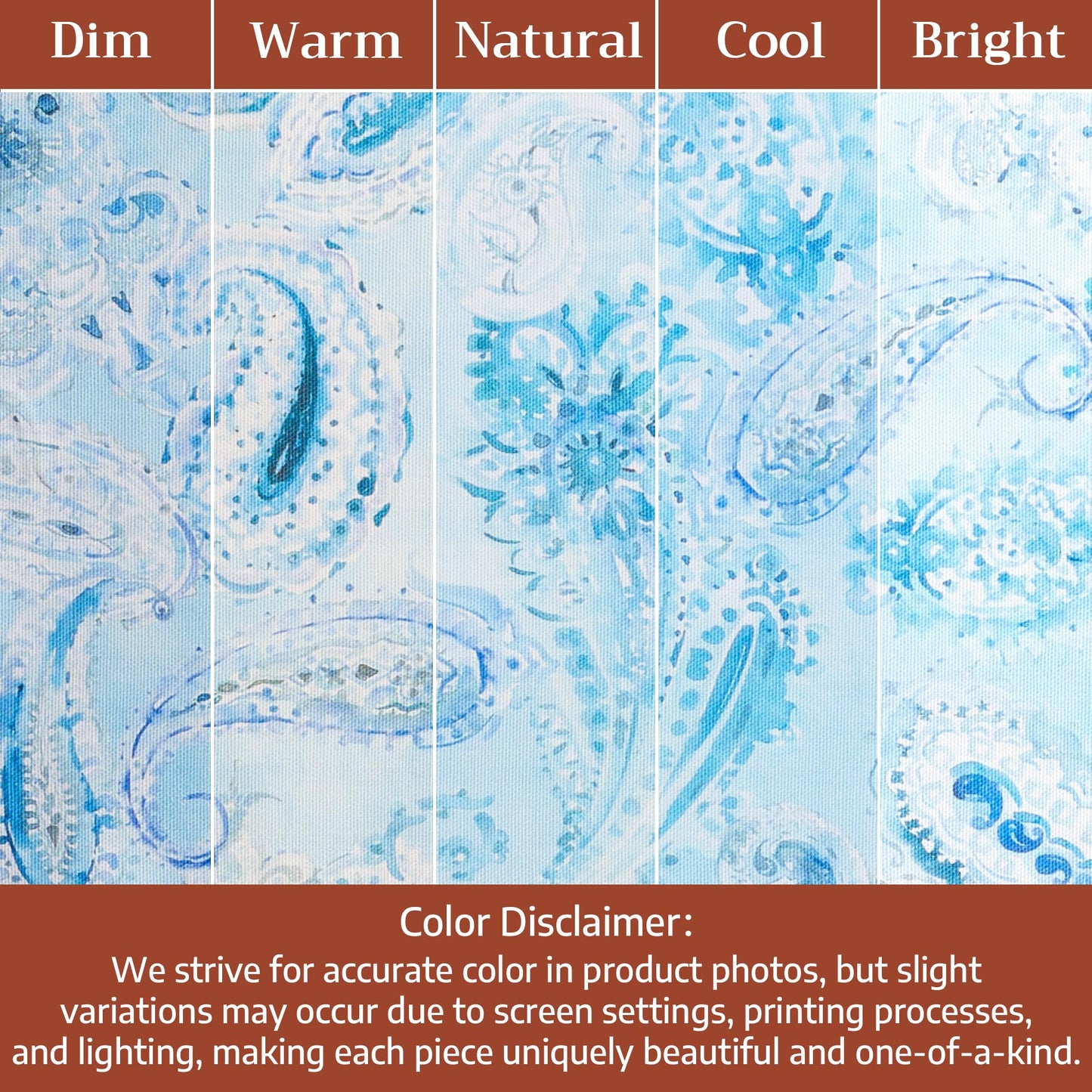 Maison d' Hermine Premium Table Cloth Rectangle Table 100% Combed Cotton 140 x 70 Inches Tablecloth Reusable Decorative for Dining Room, Farmhouse, Home, Party, Festive & Wedding - Paisley Blues