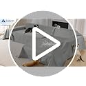 Loiion Gray 2-Piece L-Shaped Sectional Couch Cover - Waterproof, Anti-Scratch, Extra Large 118x71+118x71 inches