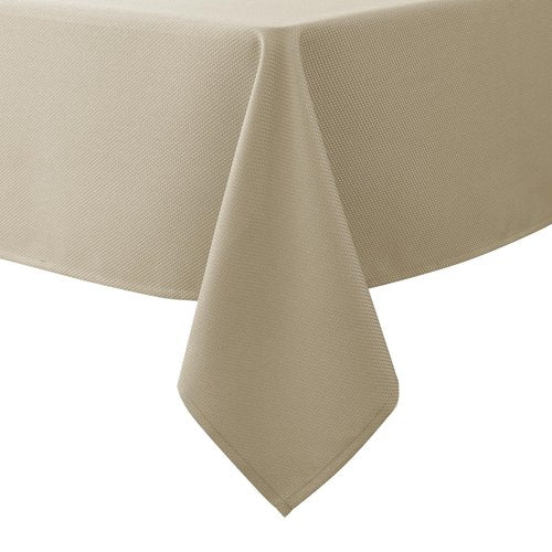 Biscaynebay Textured Fabric Tablecloths 90x156 Inches Rectangular, Natural Water Resistant Tablecloths for Dining, Kitchen, Wedding, Parties etc. Machine Washable
