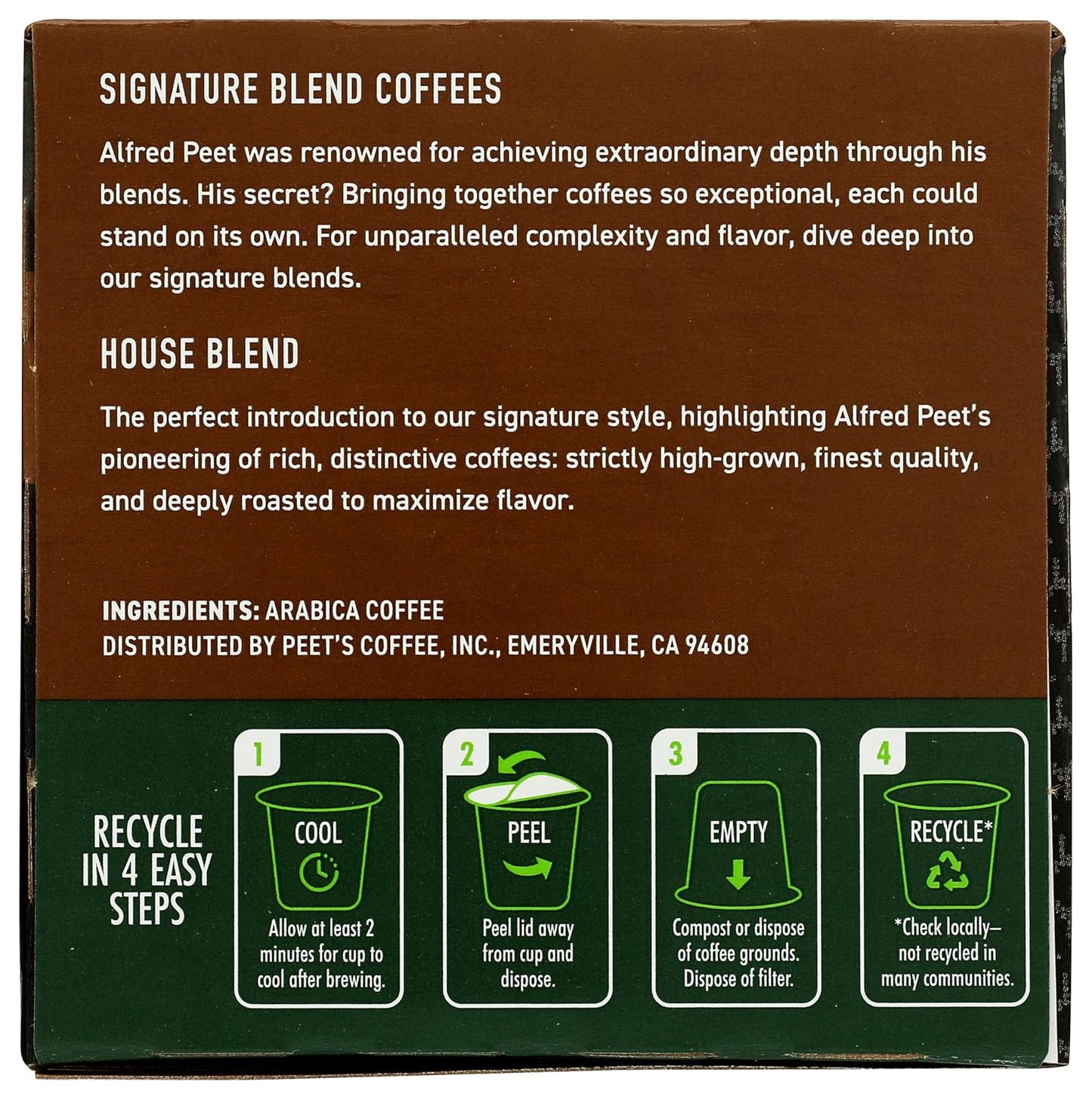 Peet's Coffee K-Cup Pods - Dark Roast Coffee for Keurig Brewers | 10 Pods, 4.4 oz