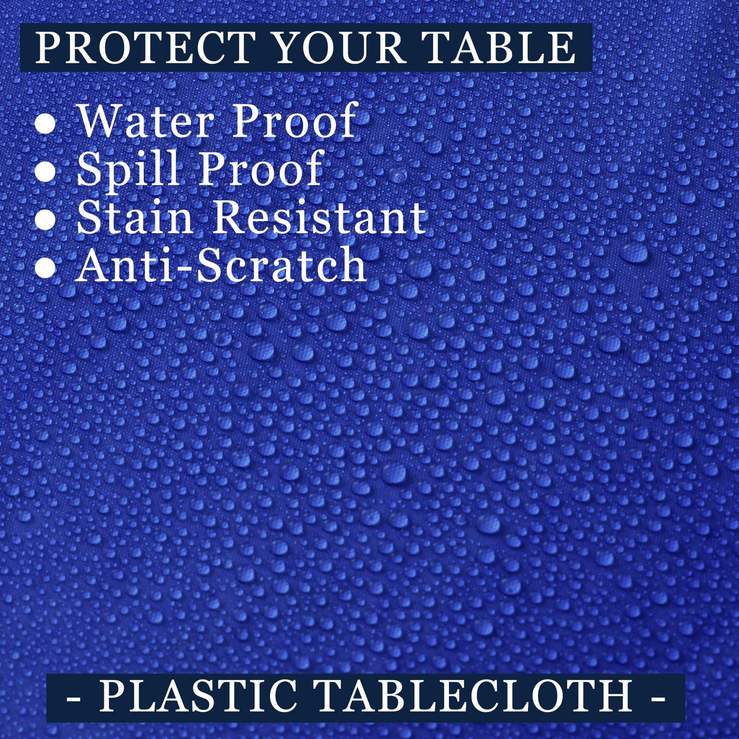 odibo Royal Blue Tablecloths Plastic 2 Pack Dark Blue Disposable Table Covers 54" x 108" Sapphire Blue Table Cloths for Parties Birthdays Weddings Holiday Banquet Fits up to 8 Foot Rectangle Tables