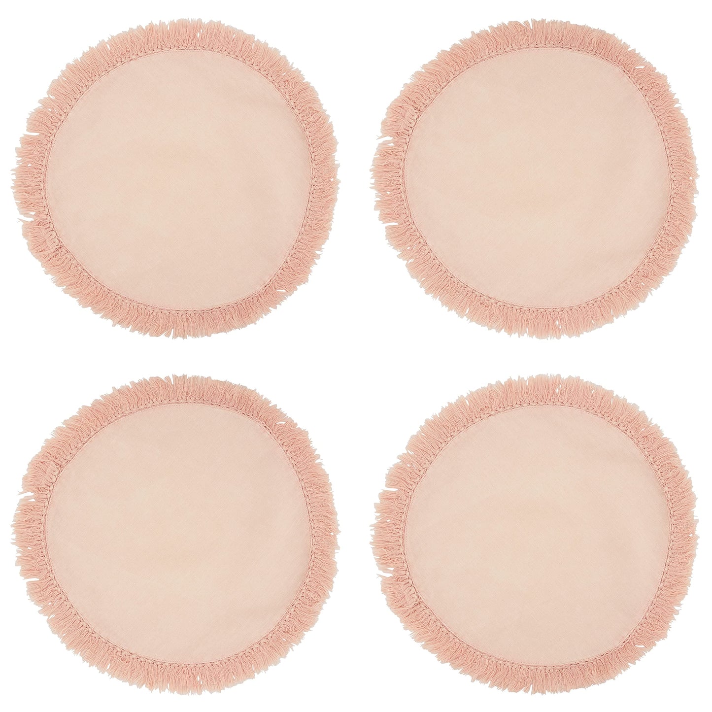 Stonewashed Fringe Placemats (Set of 4)