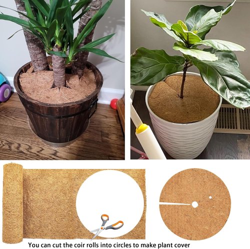 Coco Liner Roll - Natural Coconut Fiber for Planters | 16x120 Inch, Reptile-Friendly Garden Decoration