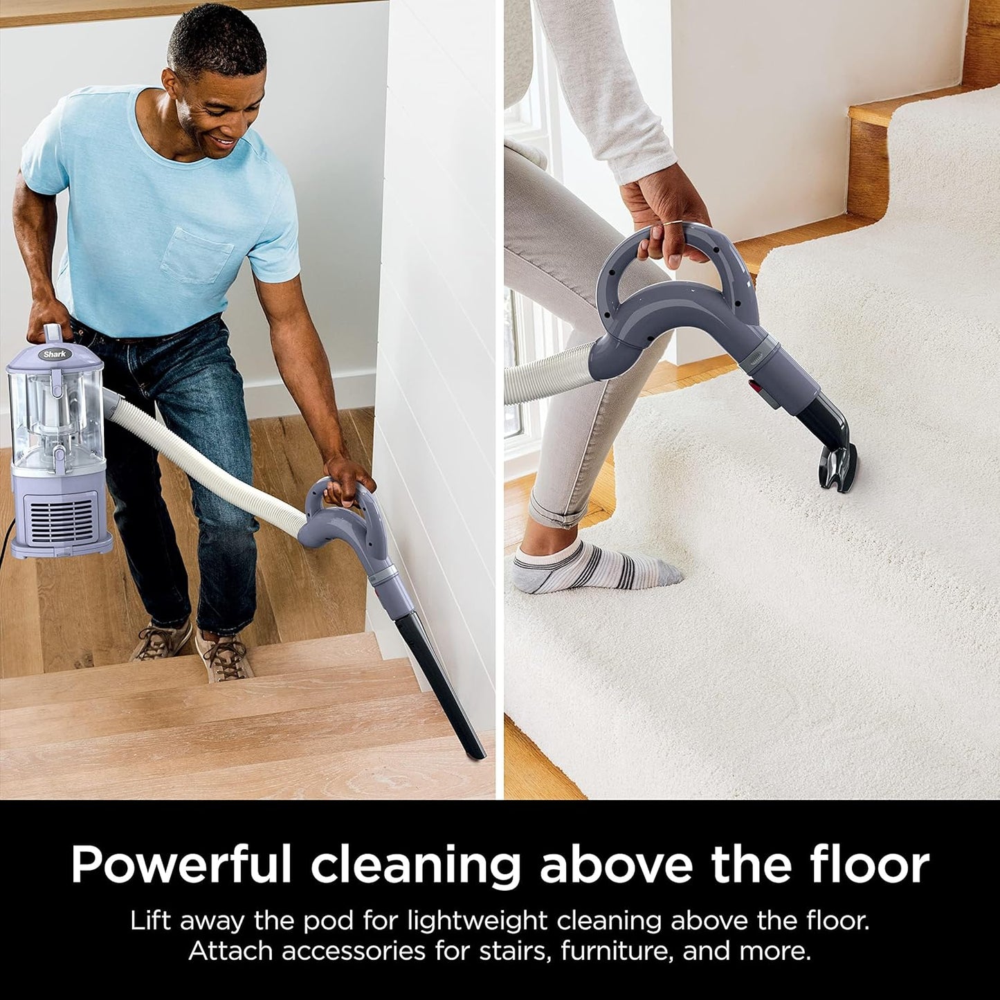 Shark NV352 Navigator Lift-Away Vacuum - HEPA Filter, Anti-Allergen Tech, Swivel Steering | Ideal for Carpet & Stairs, Lavender