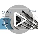 Black 40-Piece Stainless Steel Flatware Set for 8 - Modern Dinner Cutlery