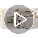 Gray Two Step Stool with Handrails for Toddler & Kids, Learning Tower for Bathroom & Potty Training