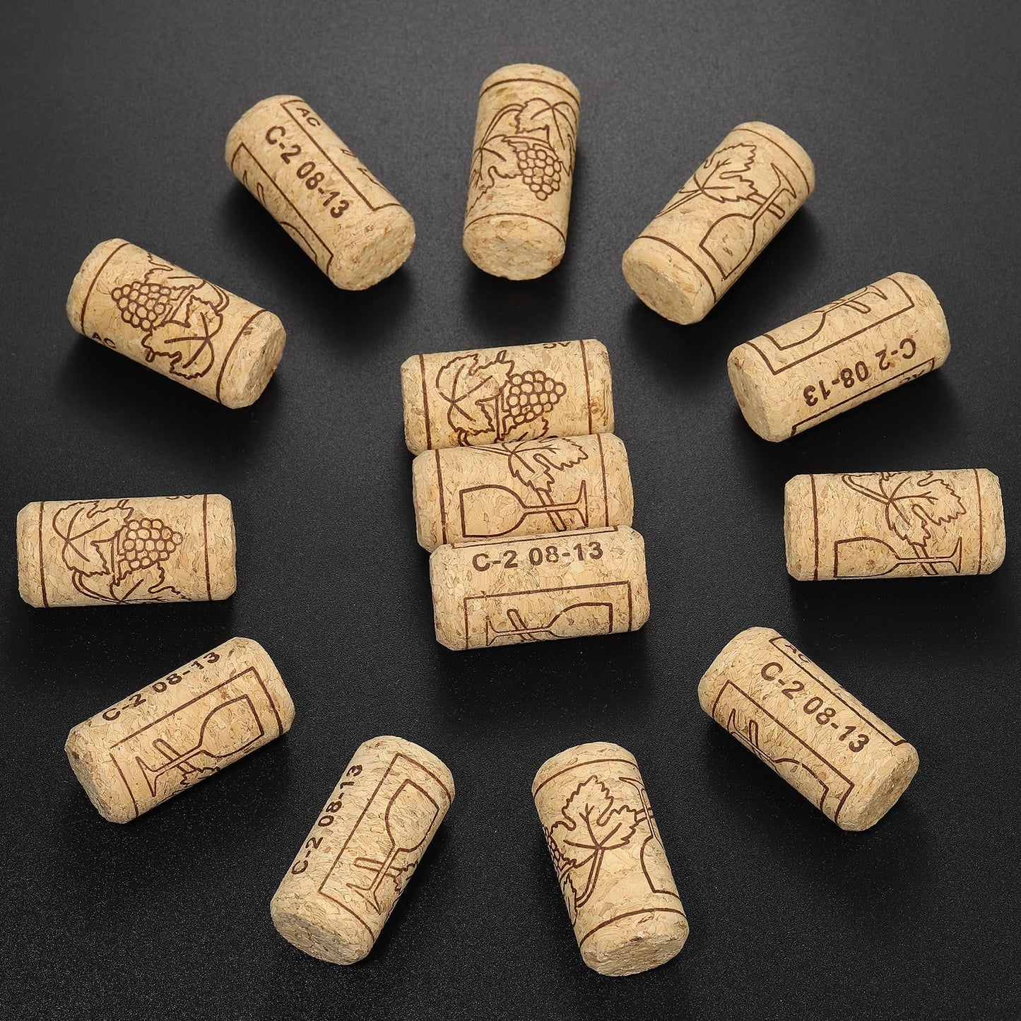20 Pack Straight Wine Corks, #8 Soft Wood Cork Stoppers, Leakproof Bottle Corks For Beer, Wine Bottles, Crafting Decor, DIY Arts (20)