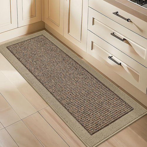 BEQHAUSE Kitchen Runner Rug - Non-Slip, Absorbent & Stain Resistant | 24"x60", Taupe, Machine Washable