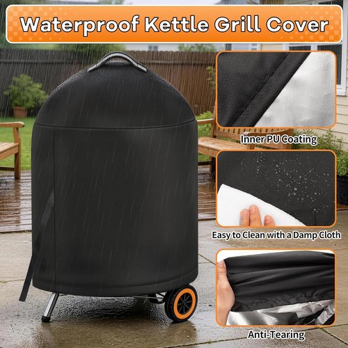 i COVER Grill Cover - Heavy Duty Waterproof Protection for Weber 22 Inch Charcoal Kettle Grills