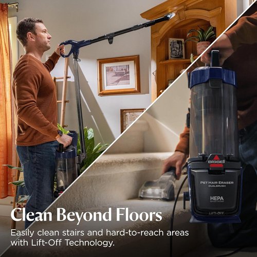 Bissell Pet Hair Eraser Vacuum - DualBrush Self-Cleaning, HEPA Allergen System, Lift-Off Pod | Model 42943