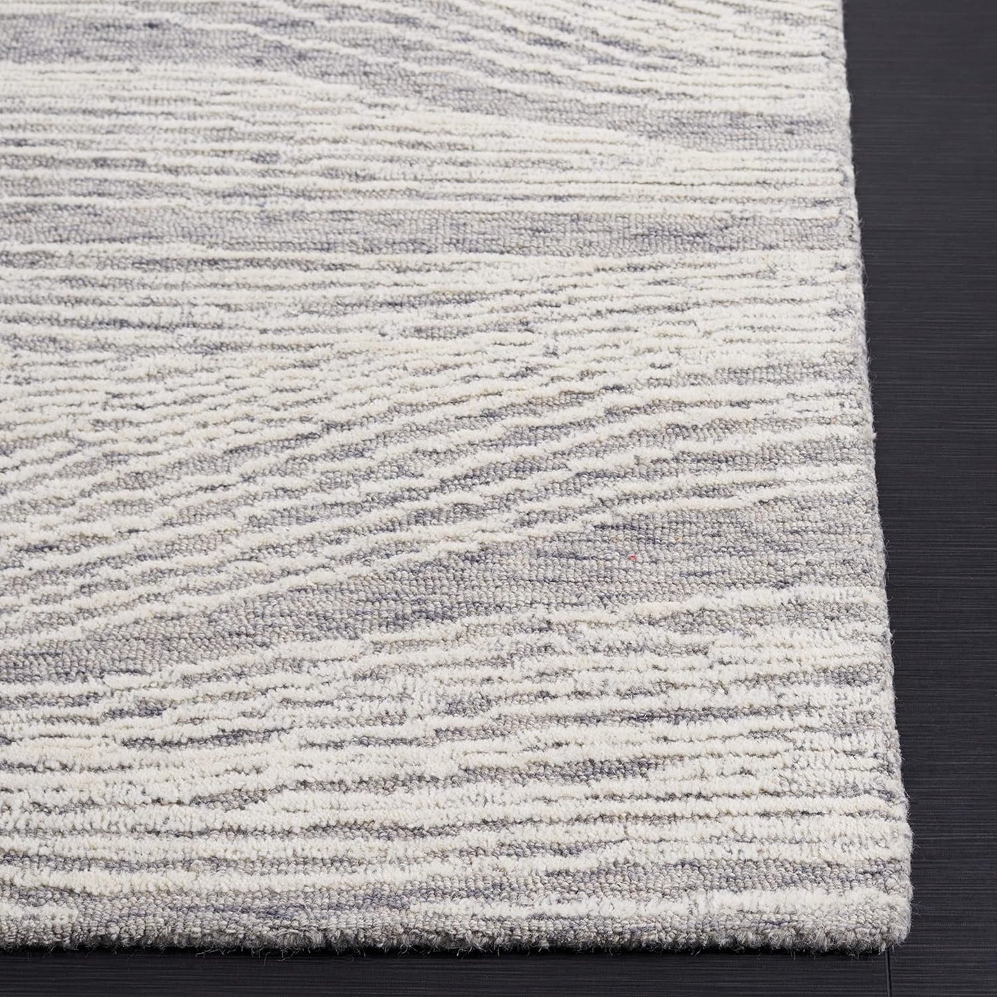 SAFAVIEH Metro Collection 3' x 5' GreyIvory MET995F Handmade Premium Wool Living Room Bedroom Entryway Accent Rug