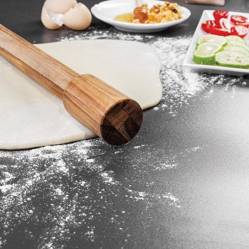 Ironwood Gourmet Acacia Wood Rolling Pins - Set of 2 Durable Long Pins for Baking