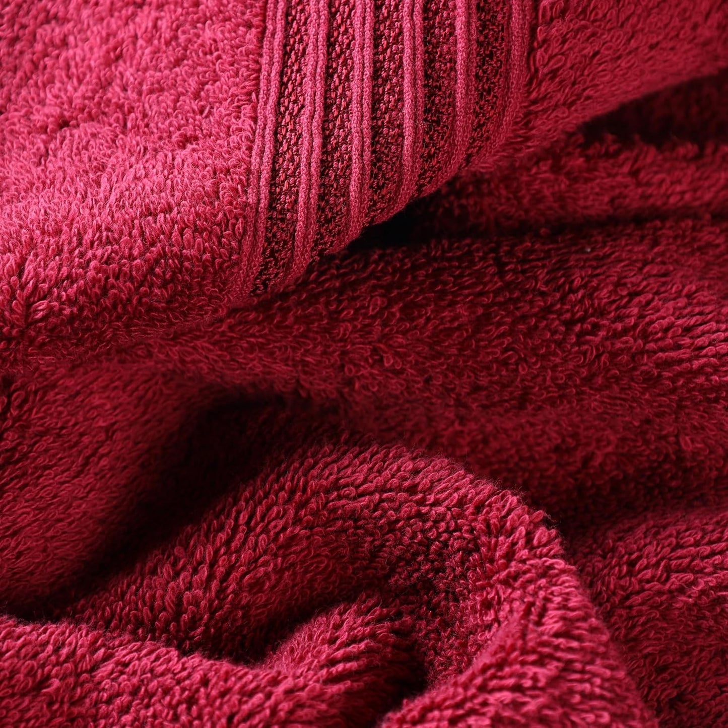 Superior Egyptian Cotton 6-Piece Towel Set, Bathroom Essentials, Towels For Bathroom, Apartment, Airbnb, Guest Bath, Face, Hand, Bath Towels, Washcloths, Absorbent, Fast Drying, Royal Purple