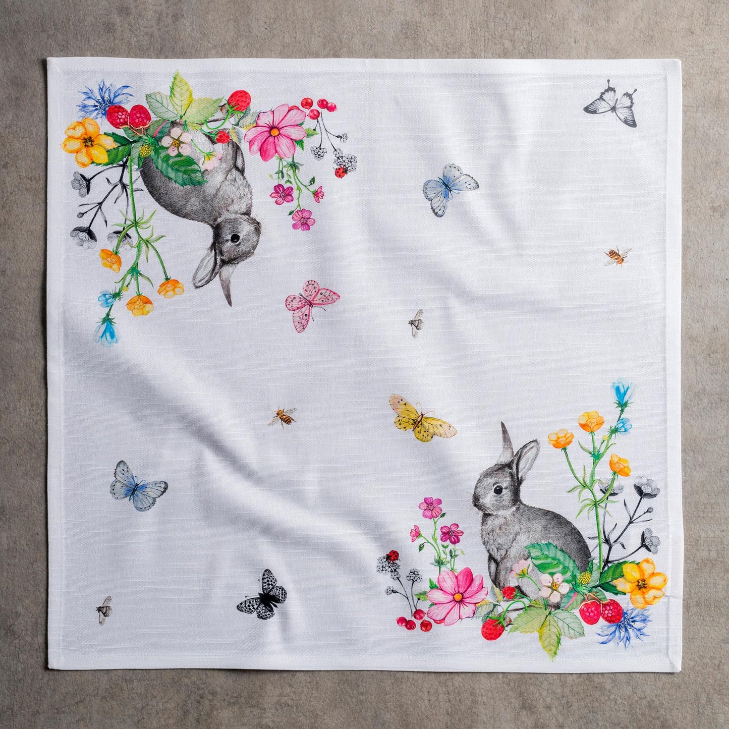 Maison d' Hermine Cloth Napkins Set of 4 100% Cotton Everyday Reusable Square Napkins Cloth Washable Dinner Party Wedding Restaurant Gifts for Mothers Day Spring/Summer (Printemps, 20" x 20")
