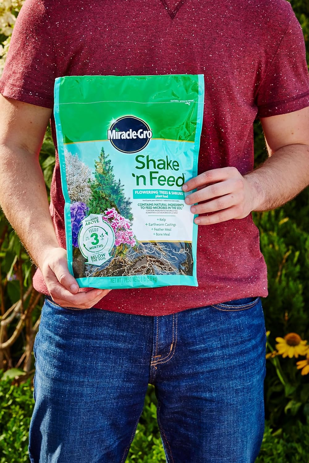 Miracle-Gro Shake 'N Feed Plant Food - Nourishes Flowering Trees & Shrubs | 8 lbs for In-Ground & Container Plants