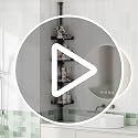 4-Tier Rotating Shower Caddy - Black, Adjustable Rustproof Tension Pole Bathroom Organizer