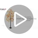 FORUP 5FT Lighted Maple Tree with LEDs Autumn Fall Decor for Thanksgiving & Halloween