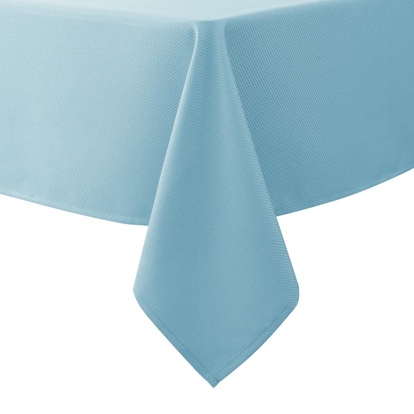 Biscaynebay Textured Fabric Tablecloths 52x70 Inches Rectangular, Light Blue Water Resistant Tablecloths for Dining, Kitchen, Wedding, Parties etc. Machine Washable