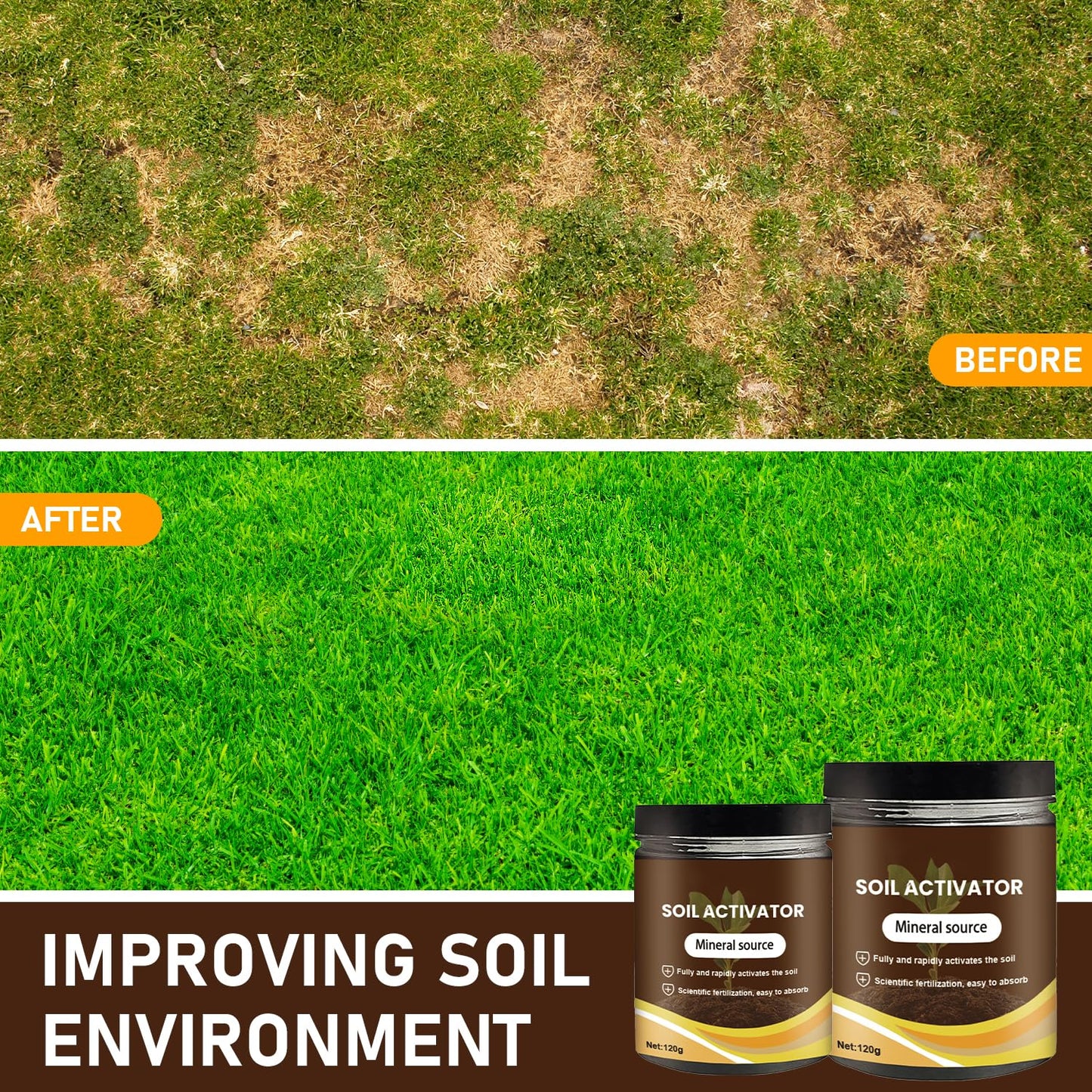Nauticos Soil Activator - Premium 2Pcs Soil Pro Activator for Healthy Plant Growth | 120g