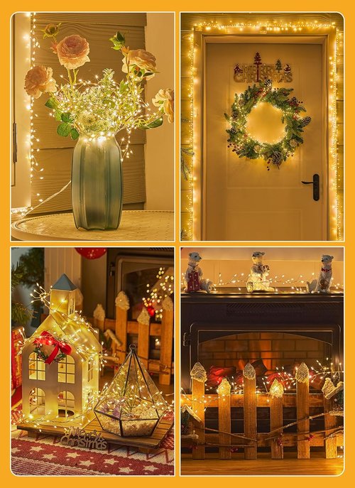 Flowing Fairy Lights - 10FT 388LED Waterproof Twinkle String Lights | 14 Modes for Indoor Christmas Decor