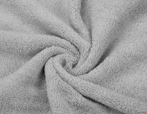American Soft Linen Luxury Towel Set - 6 Pieces, 100% Cotton Turkish Towels, Light Grey, 600 GSM